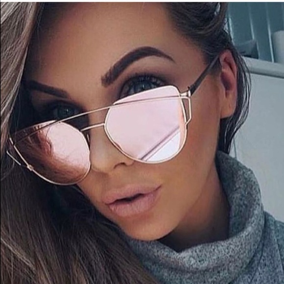 Rose Gold Mirrored Sunglasses main image 6